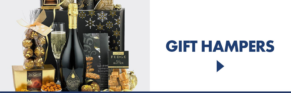 Gift Hampers full of chocolate, alcohol and pampering gifts to spoil those you love