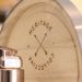 Sharper Image Mini Whiskey barrel close up of logo